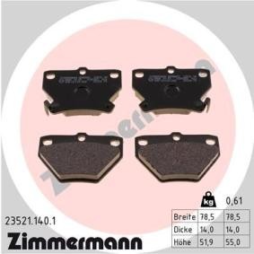 Achetez des Plaquettes de frein ZIMMERMANN 23521.140.1 à prix pour 32,39 €