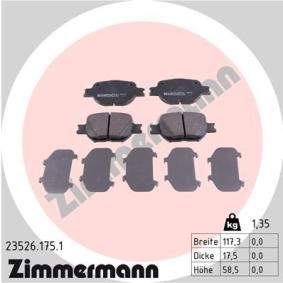 Achetez des Plaquettes de frein ZIMMERMANN 23526.175.1 à prix pour 41,43 €