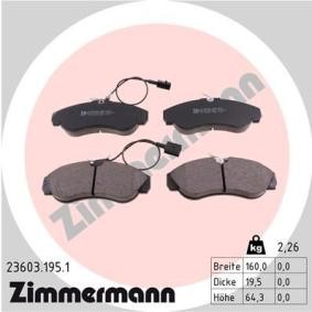 Köp Bromsbelägg av ZIMMERMANN 23603.195.1 till det låga priset 684,84 kr