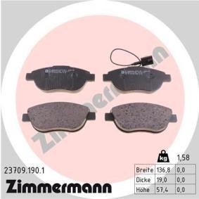 Achetez des Plaquettes de frein ZIMMERMANN 23709.190.1 à prix pour 60,98 €