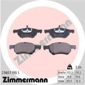 Köp Bromsbelägg av ZIMMERMANN 23807.190.1 till det låga priset 772,51 kr