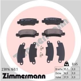 Achetez des Plaquettes de frein ZIMMERMANN 23816.160.1 à prix pour 35,74 €