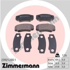 Köp Bromsbelägg av ZIMMERMANN 23921.200.1 till det låga priset 552,34 kr