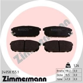 Köp Bromsbelägg av ZIMMERMANN 24058.155.1 till det låga priset 577,03 kr