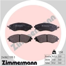 Köp Bromsbelägg av ZIMMERMANN 24062.170.1 till det låga priset 437,86 kr