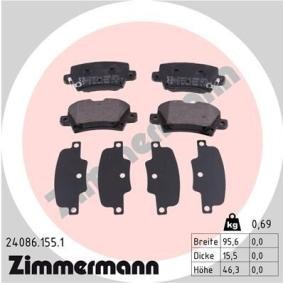 Bremsbeläge 24086.155.1 für CIVIC VII Hatchback (EU, EP, EV) für 36,38 CHF