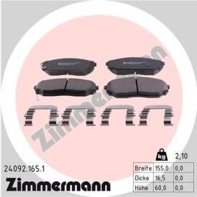 Köp Bromsbelägg av ZIMMERMANN 24092.165.1 till det låga priset 490,54 kr