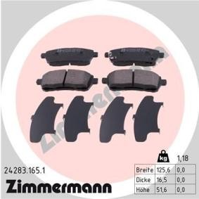 Achetez des Plaquettes de frein ZIMMERMANN 24283.165.1 à prix pour 57,60 €