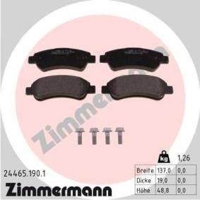Køb Bremseklodser af ZIMMERMANN 24465.190.1 til den lave pris 333,97 DKK