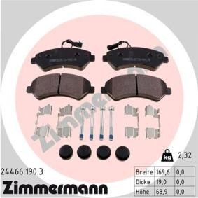 Køb Bremseklodser af ZIMMERMANN 24466.190.3 til den lave pris 605,33 DKK