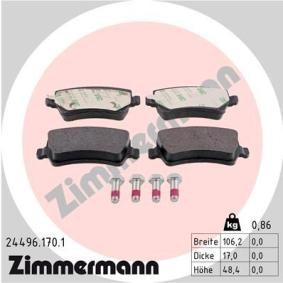 Köp Bromsbelägg av ZIMMERMANN 24496.170.1 till det låga priset 718,16 kr