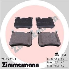 Comprar Juego de pastillas de freno de ZIMMERMANN 24524.195.1 a bajo precio de 96,42 €