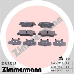 Köp Bromsbelägg av ZIMMERMANN 25153.155.1 till det låga priset 718,33 kr