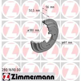 Bremstrommel 280.1690.00 für HONDA