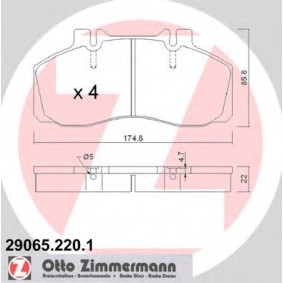 Bremsbeläge 29065.220.1 für RENAULT TRUCKS
