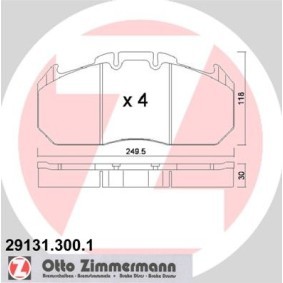 Bremsbeläge 29131.300.1 für RENAULT TRUCKS