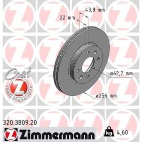Bremsscheibe 320.3809.20 von ZIMMERMANN günstig für 56,94 € online kaufen