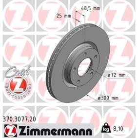 Bremsscheibe 370.3077.20 von ZIMMERMANN günstig für 66,84 € online kaufen