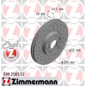 Bremsscheibe für TOYOTA von ZIMMERMANN