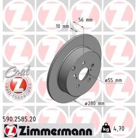 Bremsscheibe 590.2585.20 von ZIMMERMANN günstig für 43,03 € online kaufen