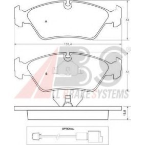 Acquista Kit pastiglie freni da A.B.S. 36488 OE a buon mercato per soli 52,22 €