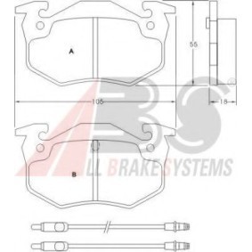 Acquista Kit pastiglie freni da A.B.S. 36503 OE a buon mercato per soli 29,91 €