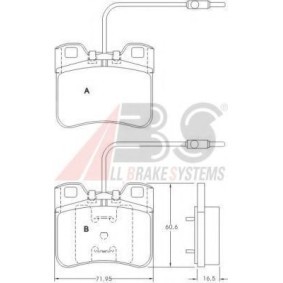 Acquista Kit pastiglie freni da A.B.S. 36751 OE a buon mercato per soli 30,57 €