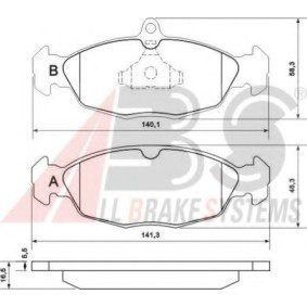 Acquista Kit pastiglie freni da A.B.S. 36771 OE a buon mercato per soli 28,09 €