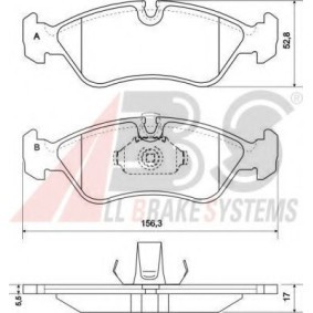 Acquista Kit pastiglie freni da A.B.S. 36896 OE a buon mercato per soli 34,43 €