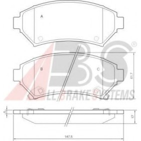 Acquista Kit pastiglie freni da A.B.S. 37015 OE a buon mercato per soli 49,79 €