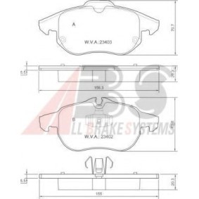 Acquista Kit pastiglie freni da A.B.S. 37300 OE a buon mercato per soli 45,32 €