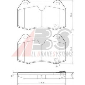 Acquista Kit pastiglie freni da A.B.S. 37451 OE a buon mercato per soli 53,92 €