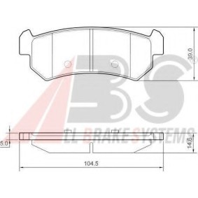 Acquista Kit pastiglie freni da A.B.S. 37461 OE a buon mercato per soli 25,92 €