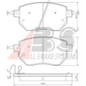Acquista Kit pastiglie freni da A.B.S. 37504 OE a buon mercato per soli 38,43 €
