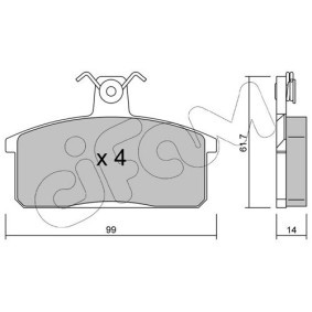 Acquista Kit pastiglie freni da CIFAM 822-026-4 a buon mercato per soli 30,85 €