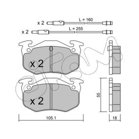 Acquista Kit pastiglie freni da CIFAM 822-036-0 a buon mercato per soli 22,28 €