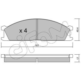 Compre Pastilhas de travão de CIFAM online para Elf Camião de plataforma / Chassis (NKR7_, NKS7_, NHR6_, NKR6_, NPR_6) a preços moderados