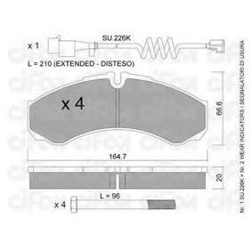 Acquista Kit pastiglie freni da CIFAM 822-212-0K a buon mercato per soli 67,60 €