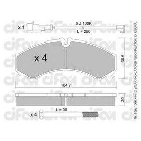 Acquista Kit pastiglie freni da CIFAM 822-212-1K a buon mercato per soli 66,55 €
