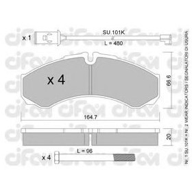 Acquista Kit pastiglie freni da CIFAM 822-212-2K a buon mercato per soli 72,44 €