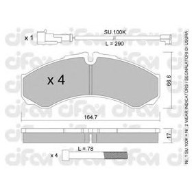Acquista Kit pastiglie freni da CIFAM 822-212-4K a buon mercato per soli 110,20 €