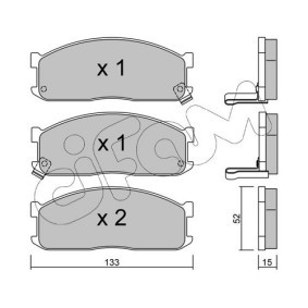 Bremsbeläge 822-232-1