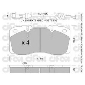 Acquista Kit pastiglie freni da CIFAM 822-268-3K a buon mercato per soli 97,60 €