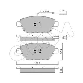 Bremsbeläge 822-322-0 für ABARTH