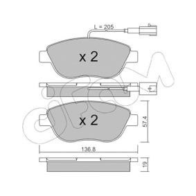 Bremsbeläge 822-322-3 für ABARTH