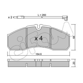 Acquista Kit pastiglie freni da CIFAM 822-578-3K a buon mercato per soli 113,46 €