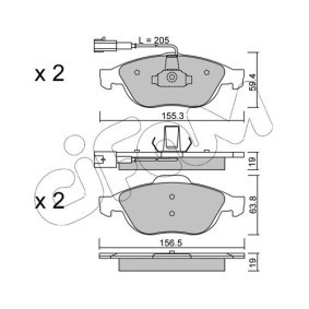 Acquista Kit pastiglie freni da CIFAM 822-589-0 a buon mercato per soli 156,93 €