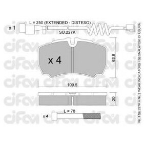 Acquista Kit pastiglie freni da CIFAM 822-604-1K a buon mercato per soli 57,37 €