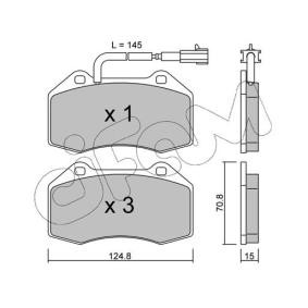 Bremsbeläge 822-651-1 für ABARTH