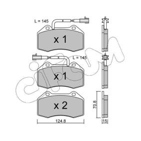 Bremsbeläge 822-651-2 für ABARTH